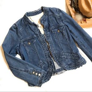 Cidra Ruffled Denim Jacket